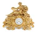 A French Marble Inset Gilt Bronze Mantel Clock
