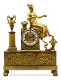 An Empire Gilt Bronze Mantel Clock