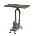 An Italian Bronze and Marble Figural Table