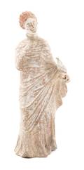A Hellenistic Terra Cotta Tangara Figure