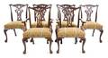 A Set of Eight Chippendale Style Mahogany Dining Chairs