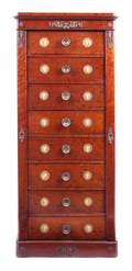 A Regency Mahogany Wellington Chest
