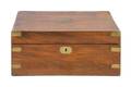 A Regency Brass Banded Mahogany Writing Box
