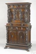 Italian Renaissance revival walnut court cupboard 19th c