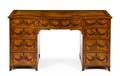 An Edwardian Satinwood Pedestal Desk