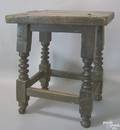 Continental mahogany joint stool 17th c