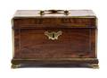 A George III Brass Banded Mahogany Table Box