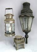 Three tin lanterns 19th c