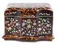A Regency Tortoise Shell Tea Caddy