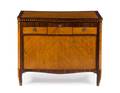 A Continental Satinwood and Parquetry Bar Cabinet