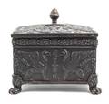 A Neoclassical Style Cast Metal Table Casket