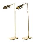A Pair of Contemporary Brass Floor Lamps