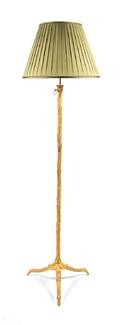 A Contemporary Gilt Metal Floor Lamp