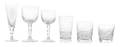 A Partial Set of Cut and Etched Glass Stemware