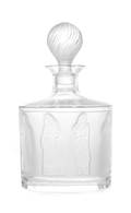 A Lalique Molded and Frosted Glass Bottle