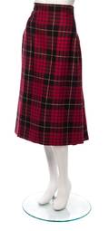 An Alexander McQueen Tartan Plaid Wool Skirt