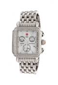 A Stainless Steel and Diamond Chronograph Deco XL Wristwatch Michelle