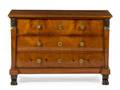 An Empire Gilt Bronze Mounted Cherry Commode