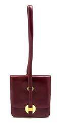An Hermes Rouge Leather Shoulder Bag