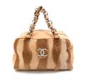 A Chanel Camel Leather and Pony Hair Bag