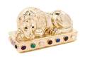 A Judith Leiber Goldtone Lion Minaudiere