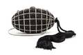 A Judith Leiber Black and White Swarovski Crystal Minaudiere