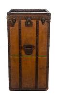 A Rare Louis Vuitton Vuittonite Leather Steamer Trunk