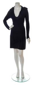 An Alexander McQueen Navy Wool Knit Dress
