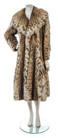 A Geoffrey Beene Spotted Lynx Fur Coat