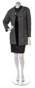 A Chanel Black and Grey Boucle Jacket