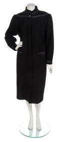 A Gianni Versace Black Wool Coat