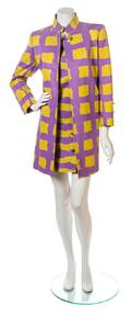 A Christian Lacroix Purple and Yellow Dress Ensemble