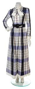 A Malcolm Starr Purple Plaid Taffeta Dress