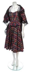 A Koos Van Den Akker Multicolor Plaid Cotton Dress