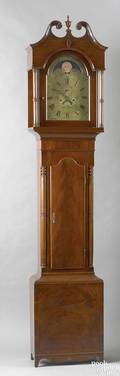 Pennsylvania Federal mahogany tall case clock ca 1820
