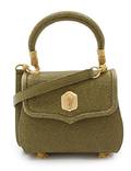 A Barry KieselsteinCord Olive Grained Leather Trophy Mini Bag