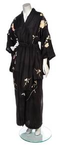 A Black Silk Kimono