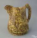 Earthenware houndhandled pitcher late 19th c
