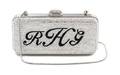 A Judith Leiber Swarovski Crystal Monogrammed RHG Minaudiere