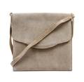 An Hermes Taupe Suede Shoulder Bag