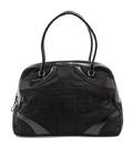 A Prada Black Quilted Nylon and Leather Bowler Bag