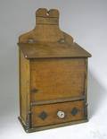 Pennsylvania walnut hanging pipe box early 19th c