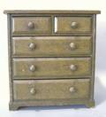 Pennsylvania painted pine childs chest of drawers early 19th c