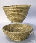 Pennsylvania rye straw basket 19th c
