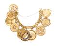 A 14 Karat Charm Bracelet with Ten Attached Charms