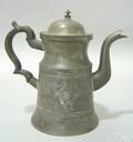 Philadelphia pewter coffee pot ca 1840