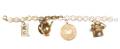 A 14 Karat Yellow Gold Charm Bracelet and Set of Charms