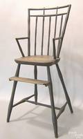 New England rodback windsor high chair ca 1825