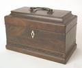 George III mahogany tea caddy ca 1790