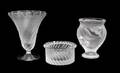 Three Lalique Molded and Frosted Glass Articles